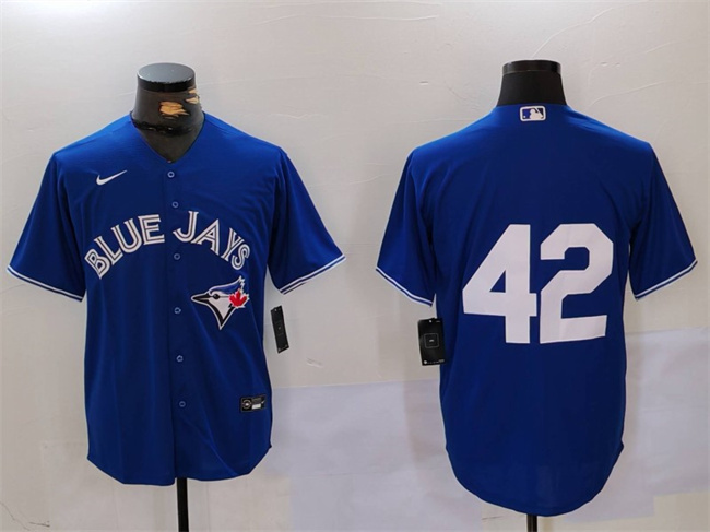 Personalized Men’s Toronto Blue Jays #42 Jackie Robinson Blue Cool Base Stitched Jersey
