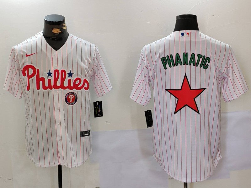 Personalized Men’s Philadelphia Phillies Phanatic White Red Cool Base Stitched Jerseys
