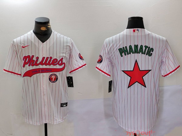 Personalized Men’s Philadelphia Phillies Phanatic White Red Cool Base Stitched Jerseys