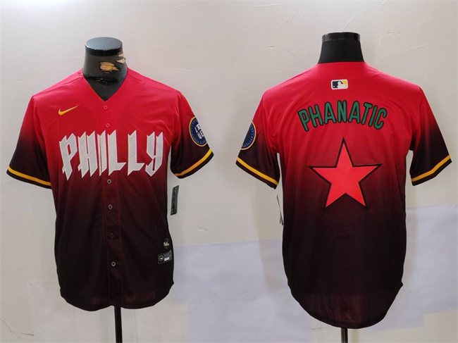Personalized Men’s Philadelphia Phillies Phanatic Red City Connect Limited Stitched Jersey