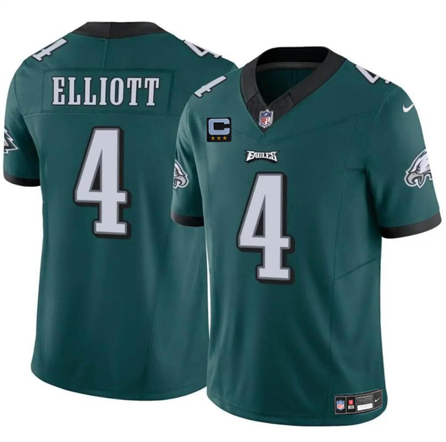 Personalized Men’s Philadelphia Eagles #4 Jake Elliott Green F.U.S.E With 3-Star C Patch Untouchable Limited Stitched Football Jersey