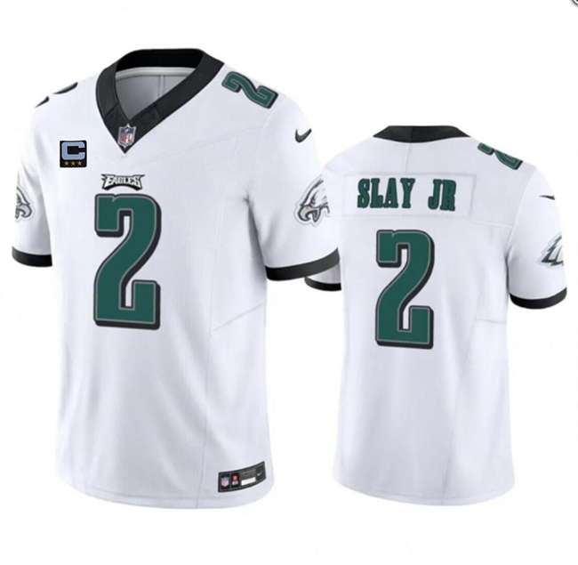 Personalized Men’s Philadelphia Eagles #2 Darius Slay JR White F.U.S.E With 3-Star C Patch Untouchable Limited Stitched Football Jersey