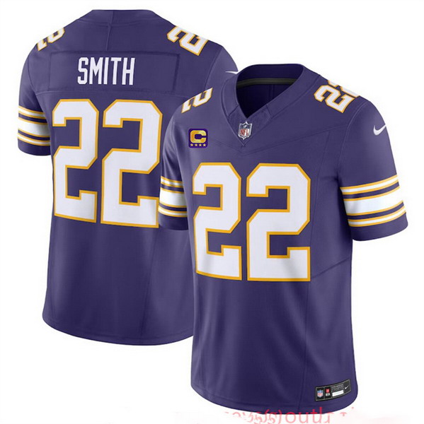 Personalized Men’s Minnesota Vikings #22 Harrison Smith Purple 2024 F.U.S.E. Throwback With 4-Star C Patch Untouchable Limited Stitched Jersey