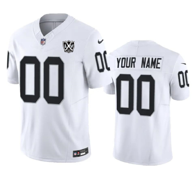 Personalized Men’s Las Vegas Raiders Active Player Black 2024 F.U.S.E 65th Anniversary Patch Stitched Football Jersey