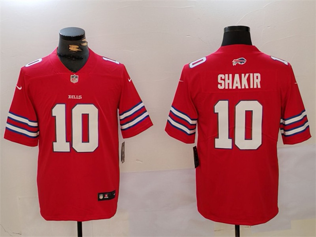 Personalized Men’s Buffalo Bills #10 Khalil Shakir Red Untouchable Limited Stitched Jersey
