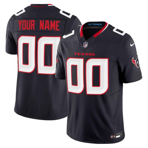Personalized Houston Texans navy 2024 Alternate F.U.S.E Stitchedized Jersey