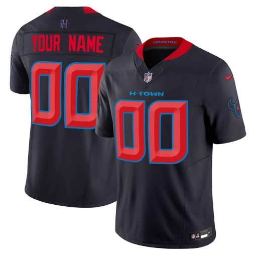 Personalized Houston Texans Navy 2024 2nd Alternate F.U.S.E Stitchedized Jersey