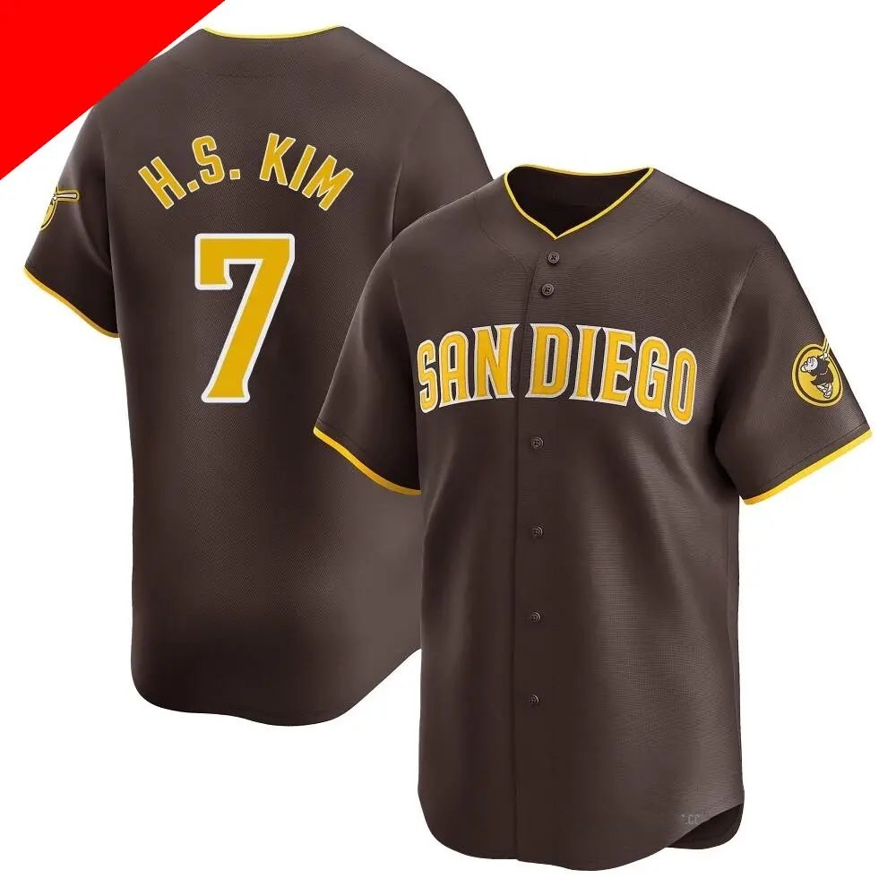 Personalized Men’s San Diego Padres #7 Ha-Seong Kim Brown Cool Base Stitched Jersey