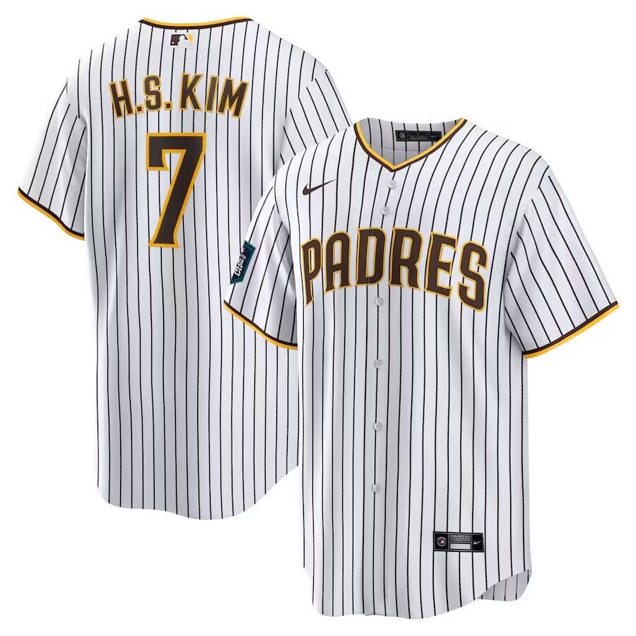 Personalized Men’s San Diego Padres #7 Ha Seong Kim White Stitched MLB Cool Base White Jersey