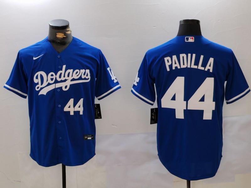 Personalized Men’s Los Angeles Dodgers #44 Vicente Padilla Blue Cool Base Stitched Baseball Jerseys