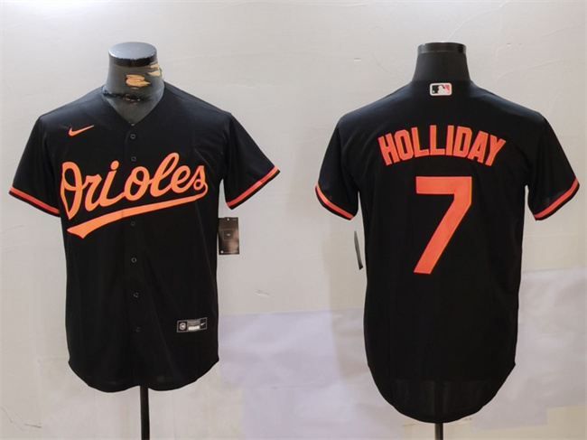 Personalized Men’s Baltimore Orioles #7 Jackson Holliday Black Cool Base Stitched Baseball Jersey