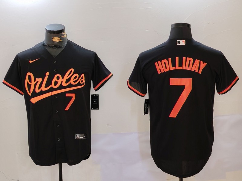 Personalized Men’s Baltimore Orioles #7 Jackson Holliday Black Cool Base Stitched Baseball Jerseys