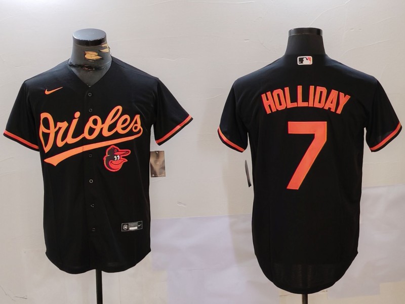 Personalized Men’s Baltimore Orioles #7 Jackson Holliday Black Cool Base Stitched Baseball Jerseys