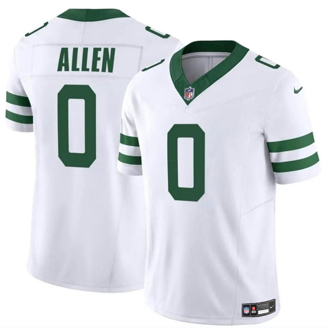 Personalized Men’s New York Jets #0 Braelon Allen White 2024 F.U.S.E. Limited Stitched Jersey