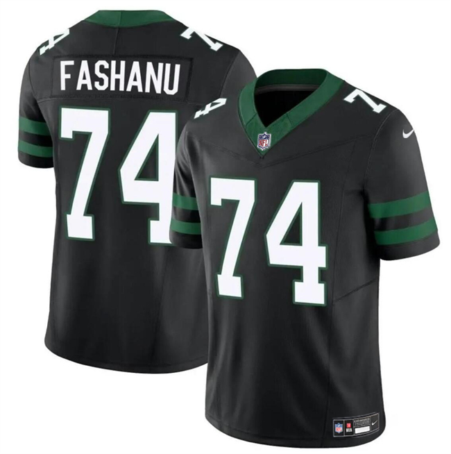 Personalized Men’s New York Jets #74 Olu Fashanu Black 2024 F.U.S.E Untouchable Limited Stitched Jersey