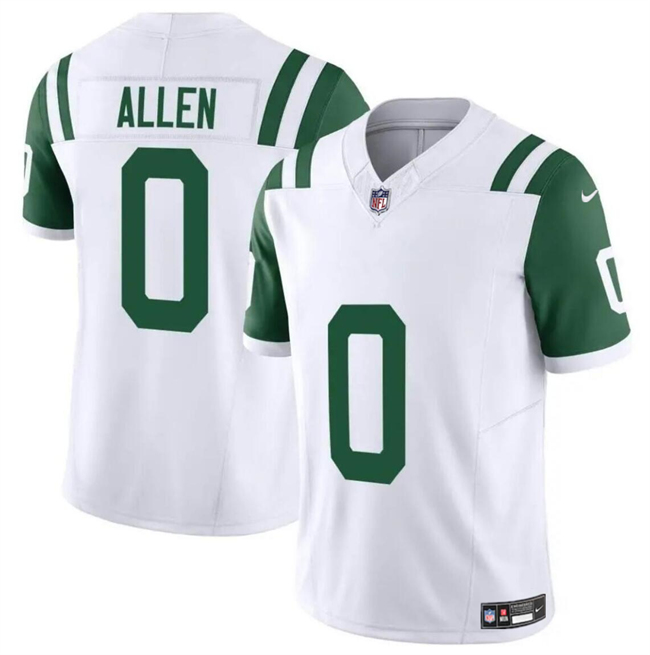 Personalized Men’s New York Jets #0 Braelon Allen White Classic Alternate F.U.S.E. Limited Stitched Football Jersey