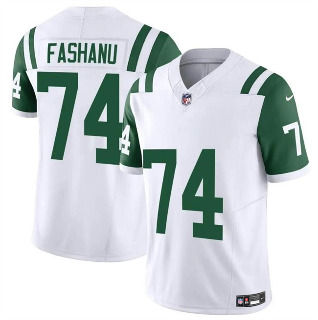 Personalized Men’s New York Jets #74 Olu Fashanu White 2024 Classic Alternate F.U.S.E. Limited Stitched Football Jersey