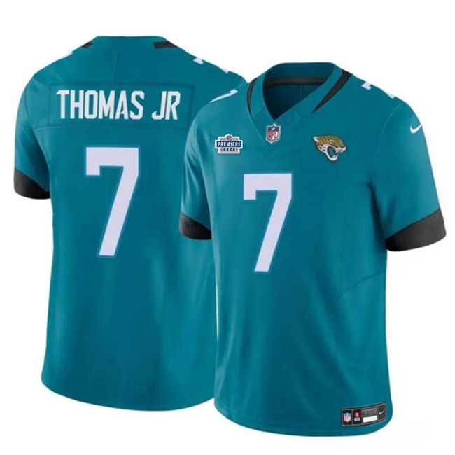 Personalized Men’s Jacksonville Jaguars #7 Brian Thomas Jr Teal 2024 Draft Untouchable Limited Stitched Jersey