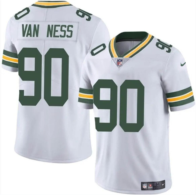 Personalized Men’s Green Bay Packers #90 Lukas Van Ness White Untouchable Limited Stitched Jersey
