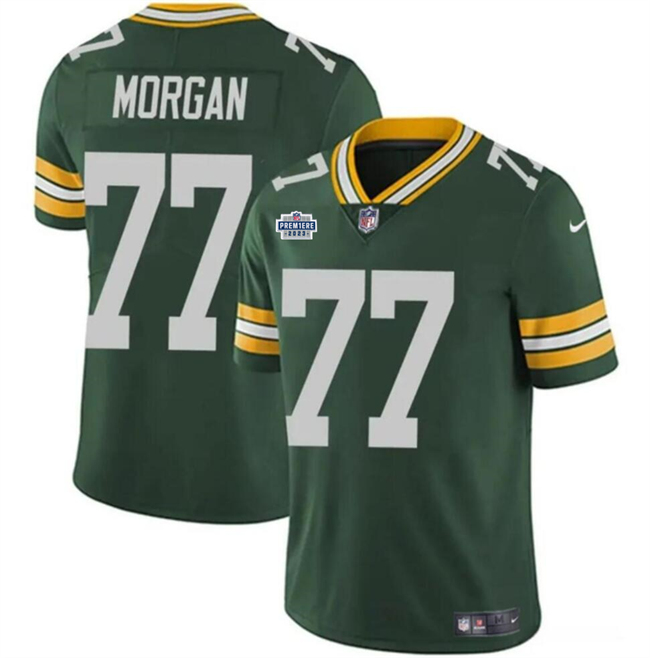 Personalized Men’s Green Bay Packers #77 Jordan Morgan Green 2024 Draft Limited Stitched Football Jersey