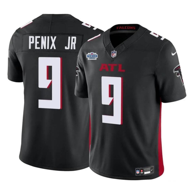 Personalized Men’s Atlanta Falcons #9 Michael Penix Jr Black 2024 With Draft Patch F.U.S.E Untouchable Limited Stitched Football Jersey