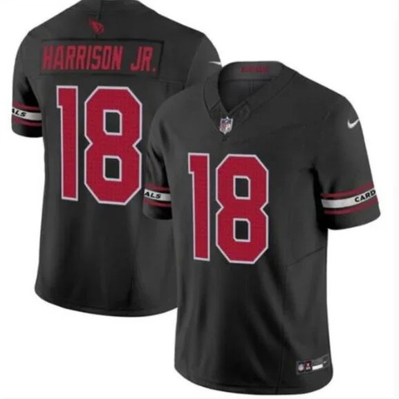 Personalized Men’s Arizona Cardinals #18 Marvin Harrison Jr Black 2024 F.U.S.E. Limited Stitched Jersey