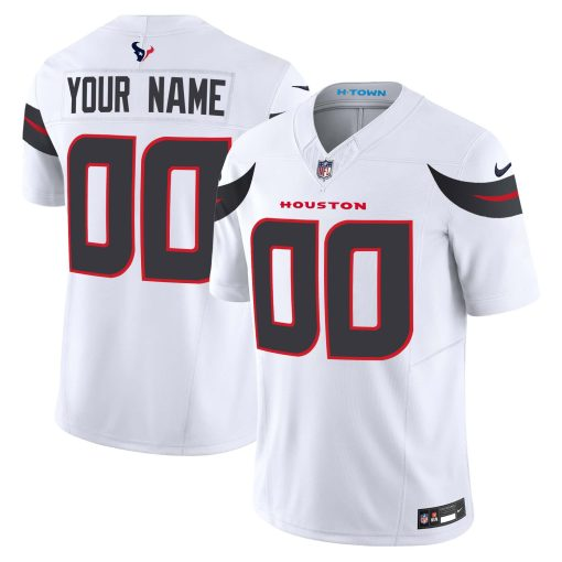 Personalized Houston Texans White 2024 Alternate F.U.S.E Stitchedized Jersey
