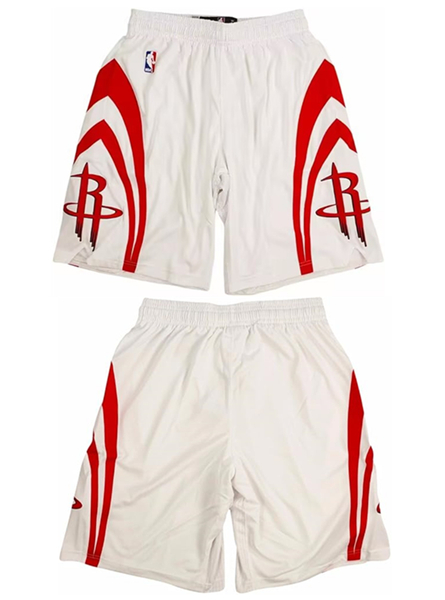 Personalized Men’s Houston Rockets White Shorts (Run Small)