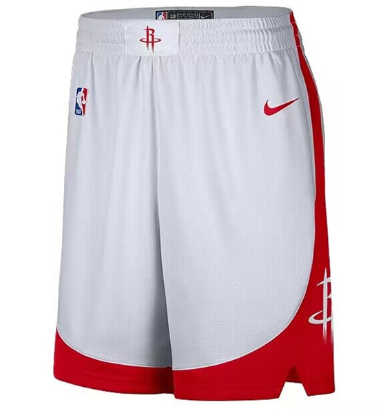 Personalized Men’s Houston Rockets White Shorts (Run Small)