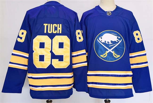 Personalized Men’s Buffalo Sabres #89 Alex Tuch Blue 2024-25 Stitched Jersey