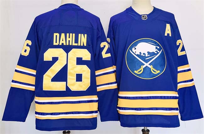 Personalized Men’s Buffalo Sabres #26 Rasmus Dahlin Blue 2024-25 Stitched Jersey