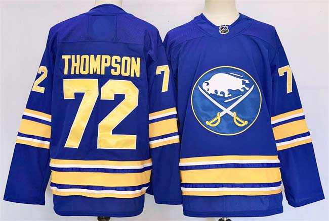 Personalized Men’s Buffalo Sabres #72 Tage Thompson Blue 2024-25 Stitched Jersey