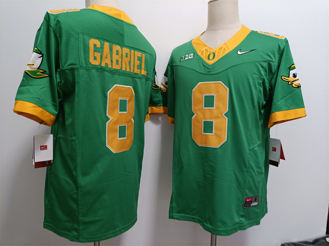 Personalized Men’s Oregon Ducks #8 Dillon Gabriel Green F.U.S.E. Stitched Jersey