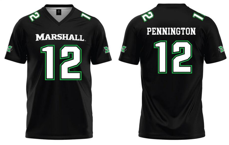 Personalized Men’s Marshall Thundering Herd Active Player Black Stitched Jersey