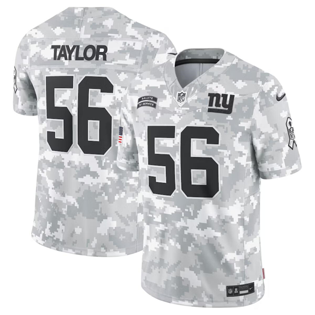 Personalized Men’s New York Giants #56 Lawrence Taylor 2024 Arctic Camo Salute To Service Limited Stitched Football Jersey