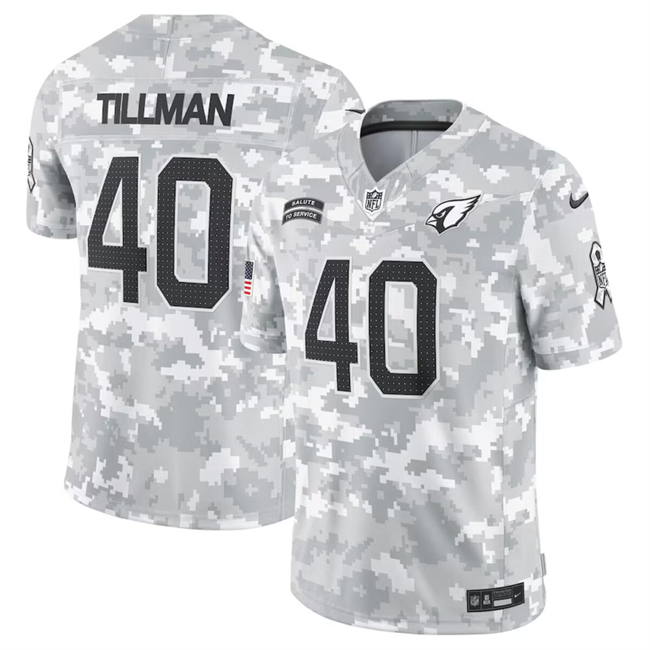 Personalized Men’s Arizona Cardinals #40 Pat Tillman 2024 Arctic Camo Salute To Service Limited Stitched Football Jersey