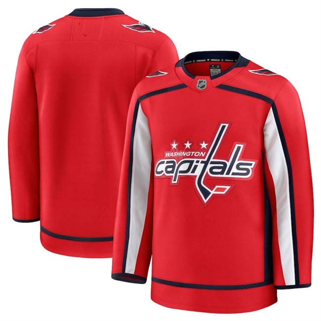 Personalized Men’s Washington Capitals Blank Red 2024-25 Home Stitched Hockey Jersey