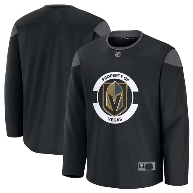 Personalized Men’s Vegas Golden Knights Black 2024-25 Team Practice Stitched Hockey Jersey