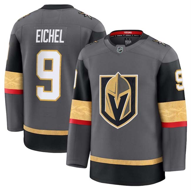 Personalized Men’s Vegas Golden Knights Active Player Grey 2024-25 Alternate Stitched Hockey Jersey
