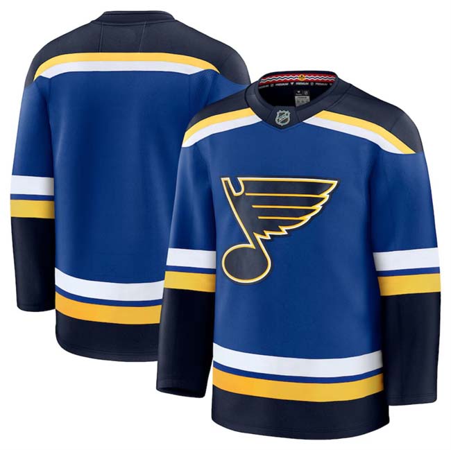 Personalized Men’s St. Louis Blues Blank Blue 2024-25 Home Stitched Hockey Jersey