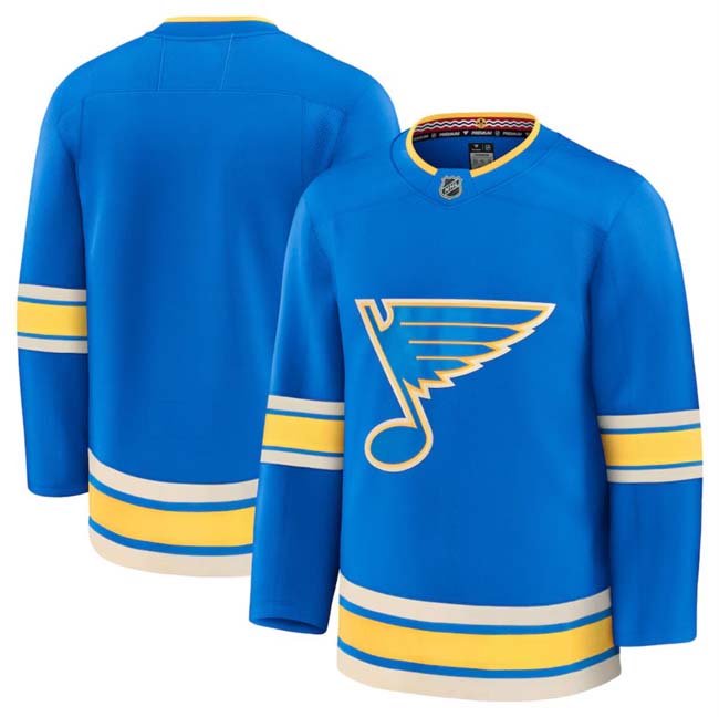 Personalized Men’s St. Louis Blues Blank Blue 2024-25 Alternate Stitched Hockey Jersey