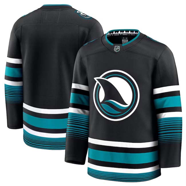 Personalized Men’s San Jose Sharks Blank Black 2024-25 Alternate Stitched Hockey Jersey