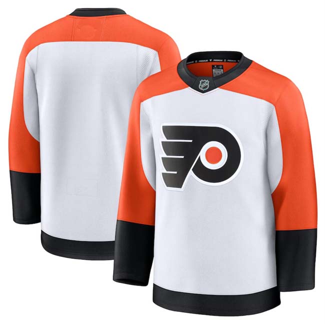 Personalized Men’s Philadelphia Flyers Blank White 2024-25 Away Stitched Hockey Jersey
