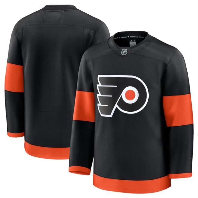 Personalized Men’s Philadelphia Flyers Blank Black 2024-25 Alternate Stitched Hockey Jersey