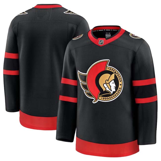 Personalized Men’s Ottawa Senators Blank Black 2024-25 Home Stitched Hockey Jersey