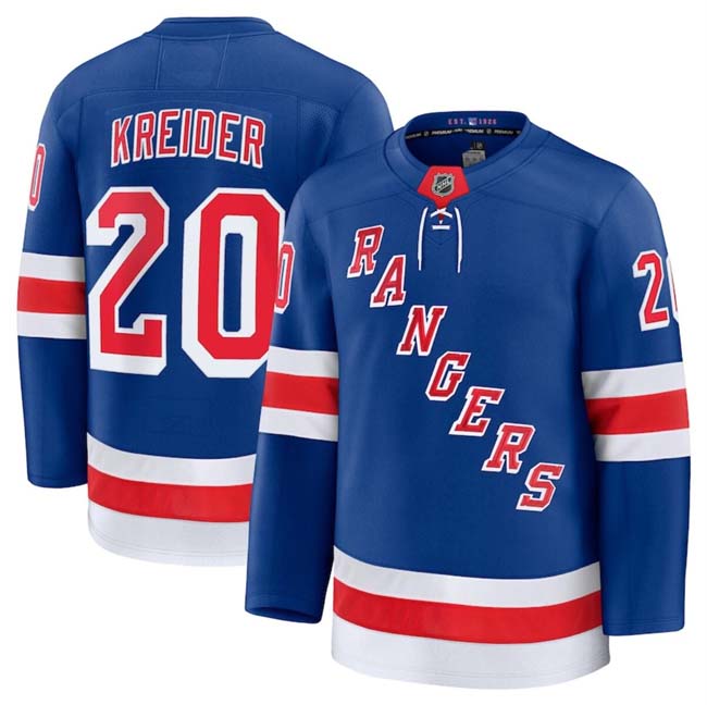 Personalized Men’s New York Rangers #20 Chris Kreider Royal 2024-25 Home Stitched Jersey