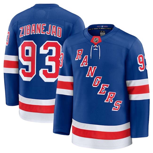 Personalized Men’s New York Rangers #93 Mika Zibanejad Royal 2024-25 Home Stitched Hockey Jersey