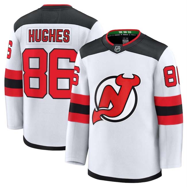 Personalized Men’s New Jersey Devils Active Player White 2024-25 Away Stitched Hockey Jersey
