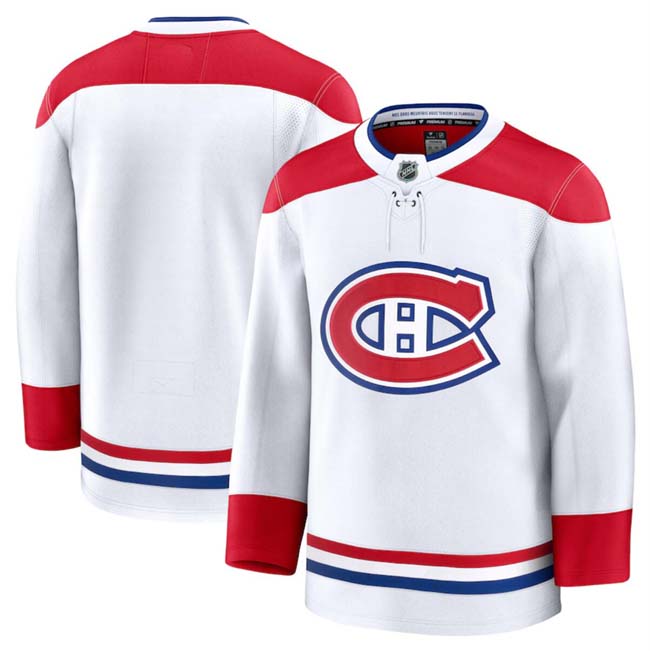 Personalized Men’s Montreal Canadiens White 2024-25 Away Stitched Hockey Jersey