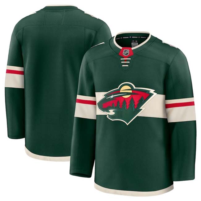 Personalized Men’s Minnesota Wild Blank Green 2024-25 Home Stitched Hockey Jersey